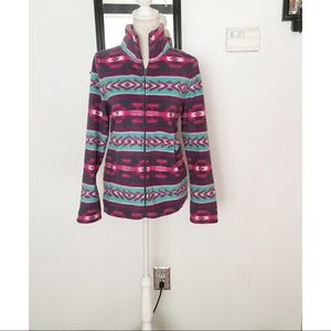 Sonoma Multi Color Long Sleeve Zip Up Jacket Size Medium